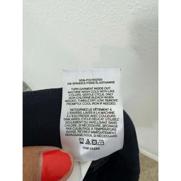 Express Navy High Rise Sailor Button Wide Leg Pants XS - Picture 7 of 8